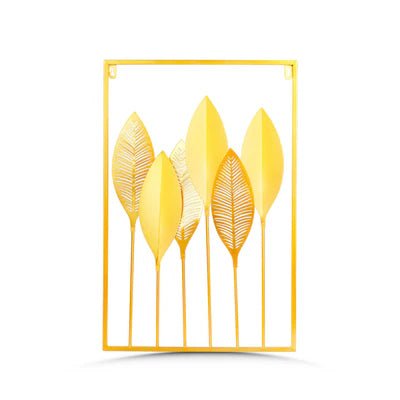 Gold Metal Leaf Wall Art - Wall Art at Nestern