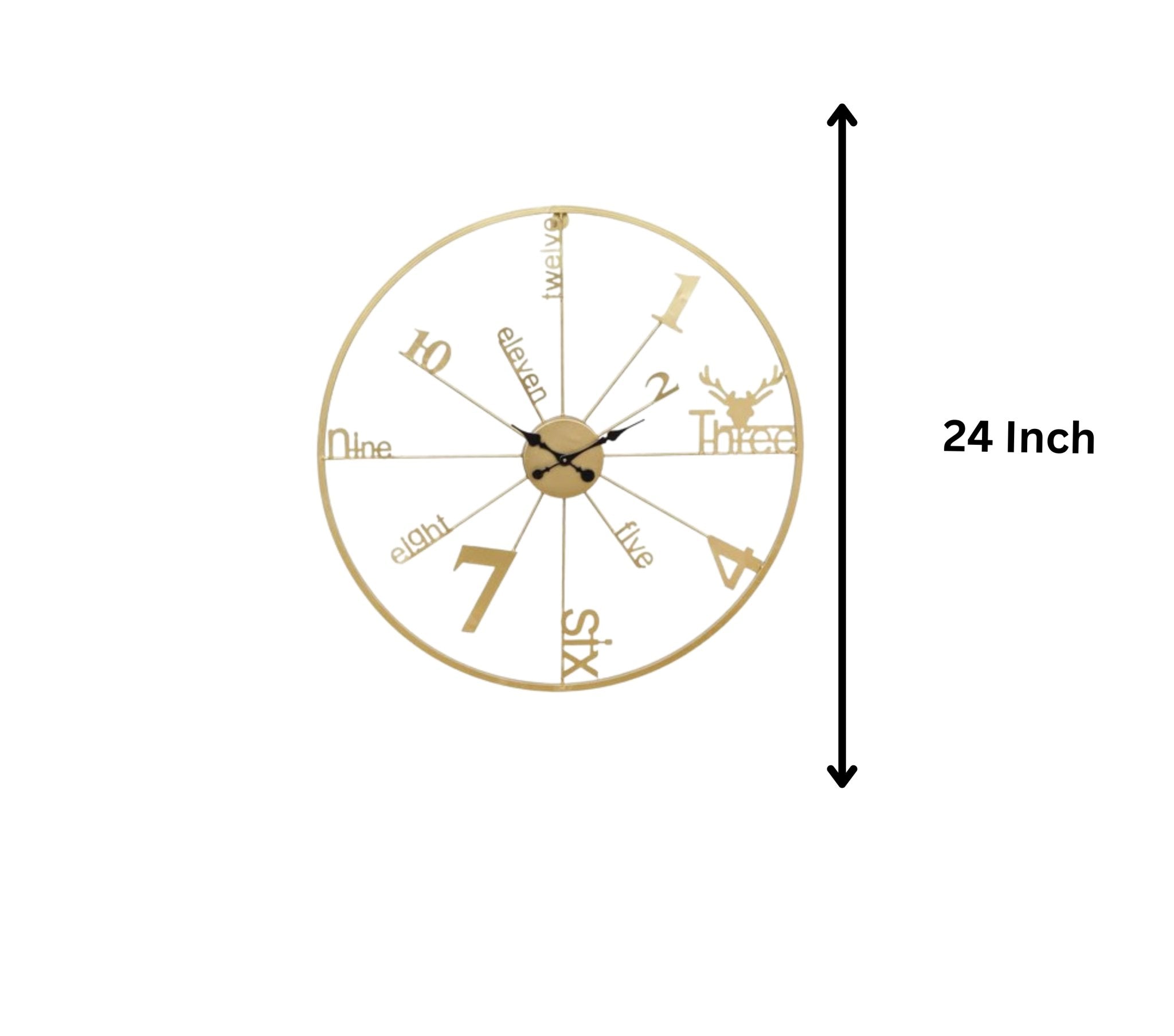 Golden Grandeur Wall Clock - Wall Clock at Nestern