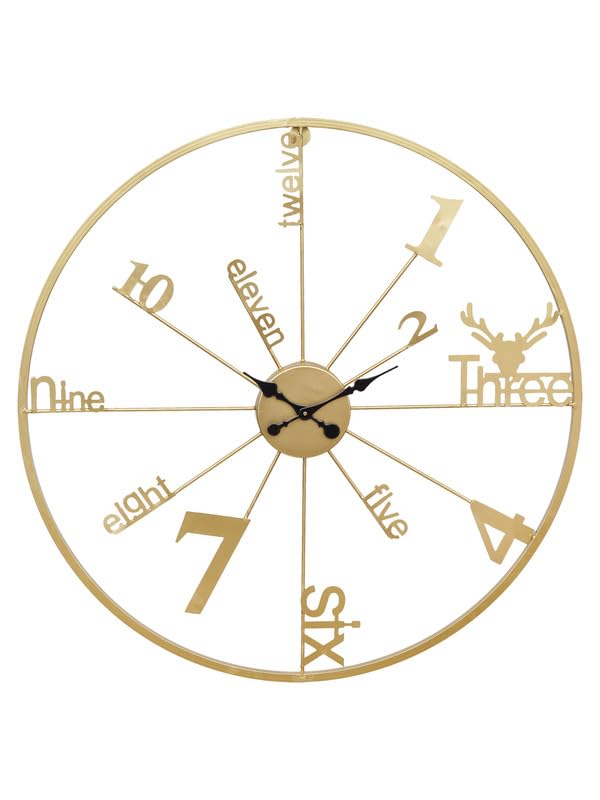 Golden Grandeur Wall Clock - Wall Clock at Nestern