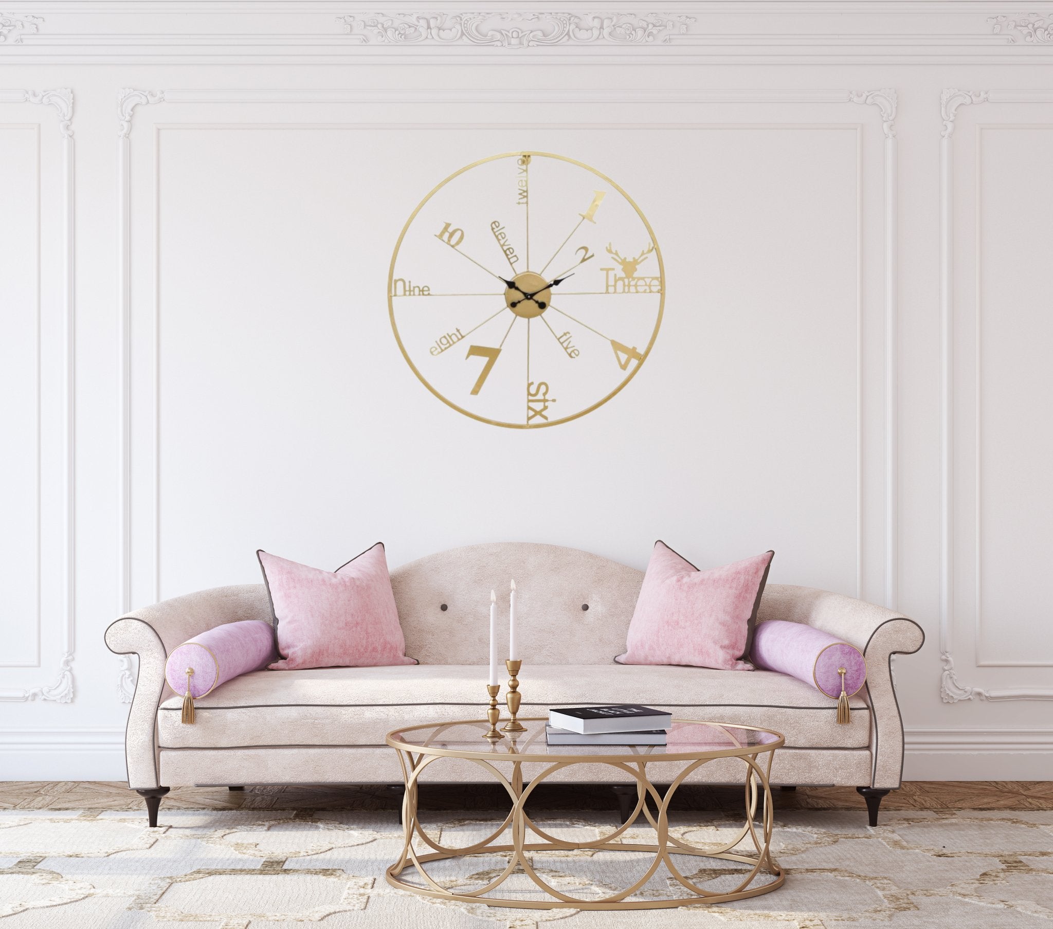 Golden Grandeur Wall Clock - Wall Clock at Nestern