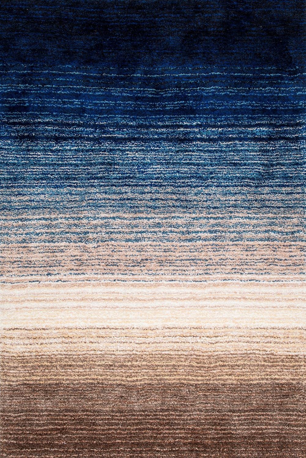 Gradient Blue and Beige Area Rug - Rugs at Nestern