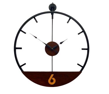 Half - Past Six Wall Clock: Modern Minimalism with a Wooden Twist - Wall Clock at Nestern