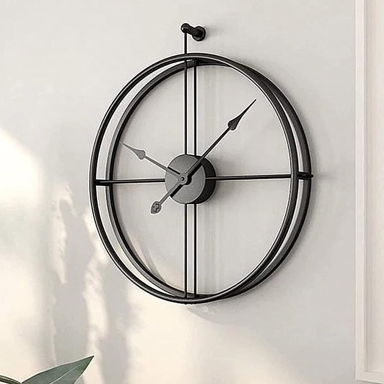 Handicraft Stylish Double Ring Metal Wall Clock - Wall Clock at Nestern