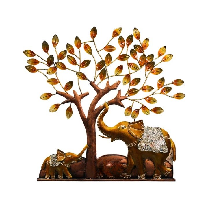 Illuminated Elephant Family Metal Wall Art – Nature - Inspired LED Decor - Wall Art at Nestern