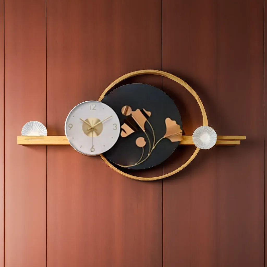 INDIGENOUS TIME - Iron Metal Wall Clock for a Touch of Classic Elegance