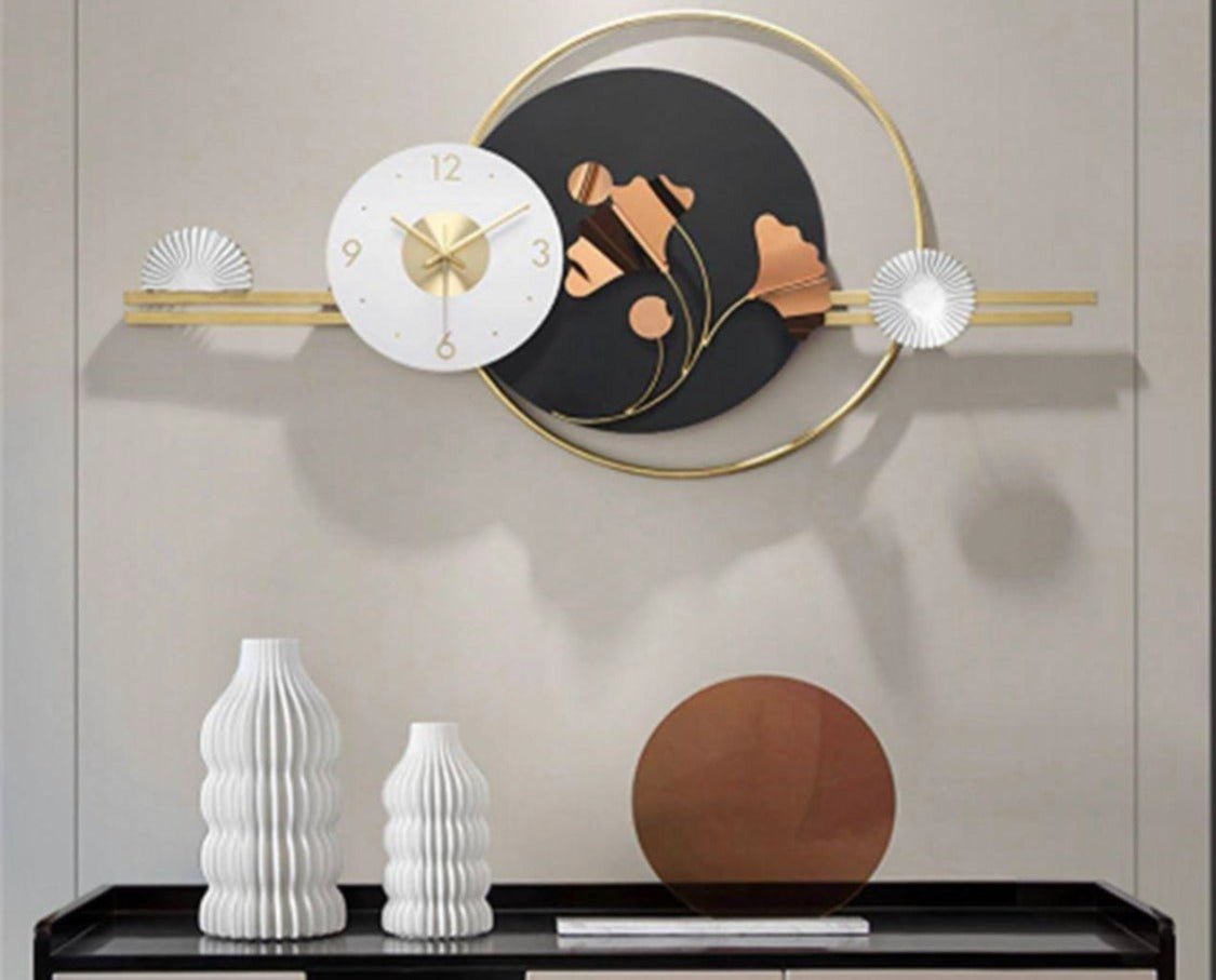 INDIGENOUS TIME - Iron Metal Wall Clock for a Touch of Classic Elegance - Wall Art at Nestern