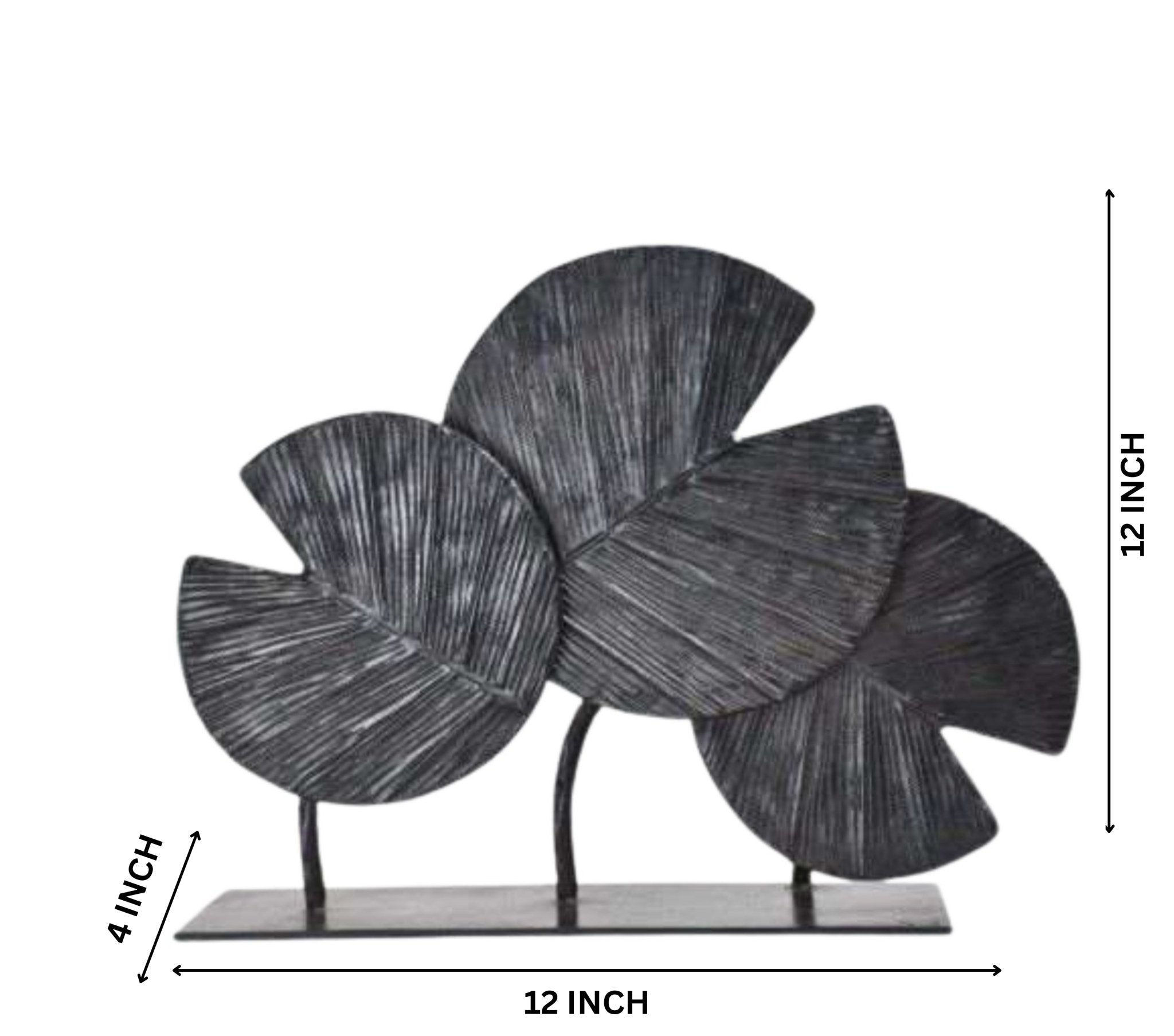 Iron Leaf Art Piece with Textured Finish - Unique Decor - Home Decor at Nestern