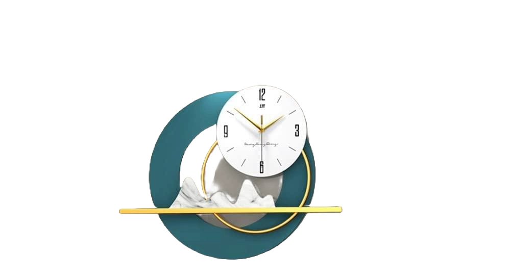 Living Room Luxury - Wall Clock with Elegant Background and Timeless Charm - Wall Clock at Nestern