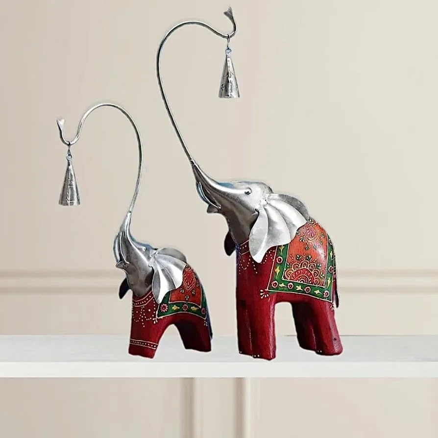 Majestic Elephant Duo: Regal Elegance - Table Decors at Nestern