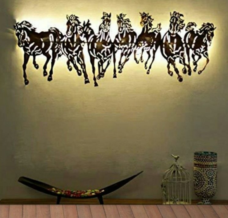 Majestic Galloping Horses Wall Art Light - Wall Art at Nestern