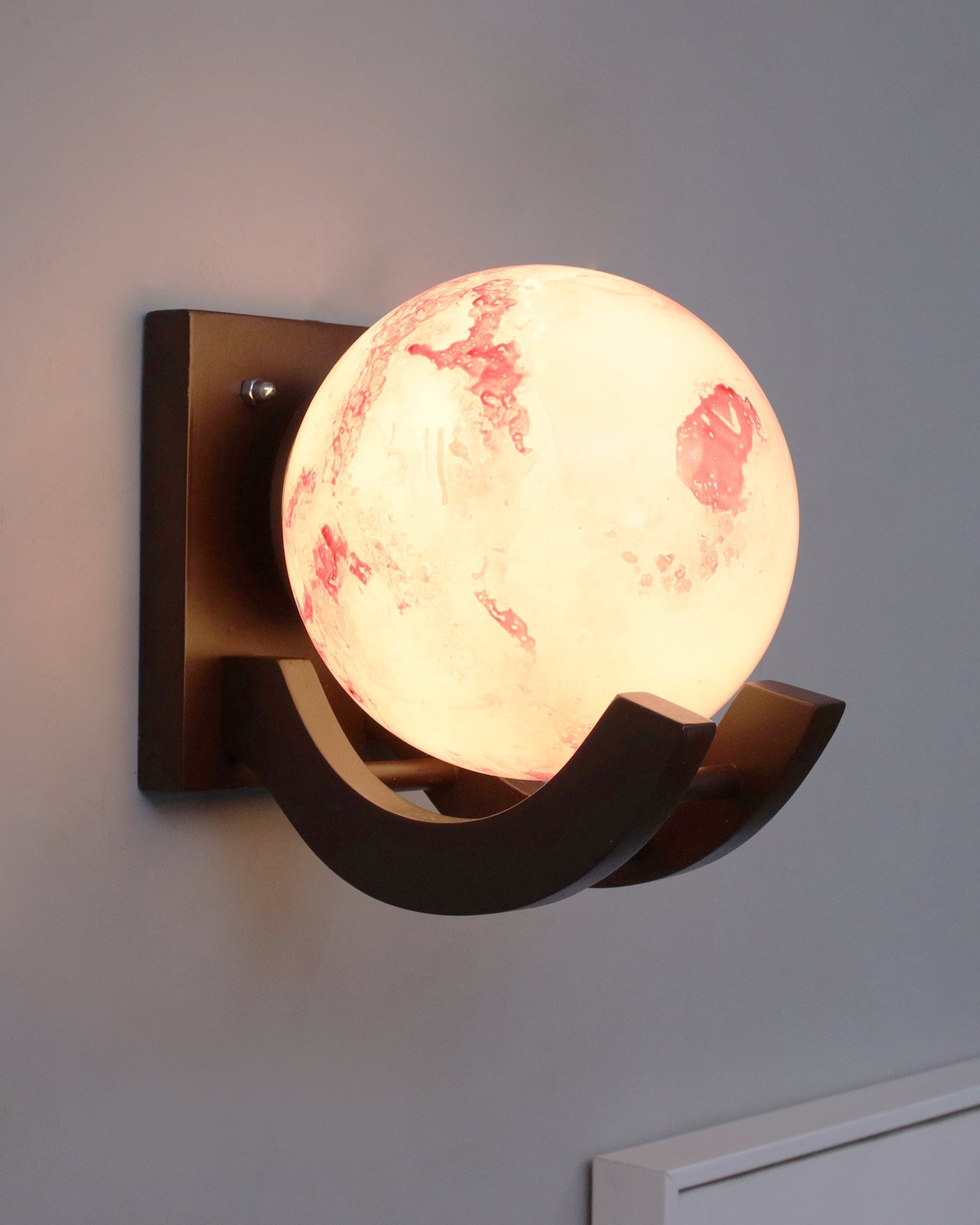 Marbled Spherical Wall Lamp - Wall Lights at Nestern