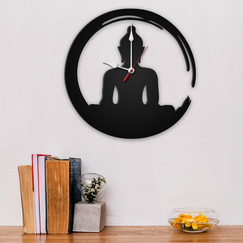 Meditative Silhouette Wall Clock - Wall Clock at Nestern