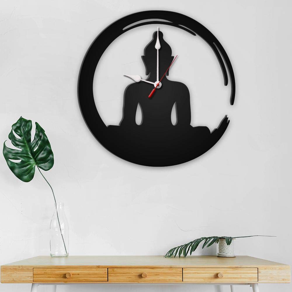 Meditative Silhouette Wall Clock - Wall Clock at Nestern