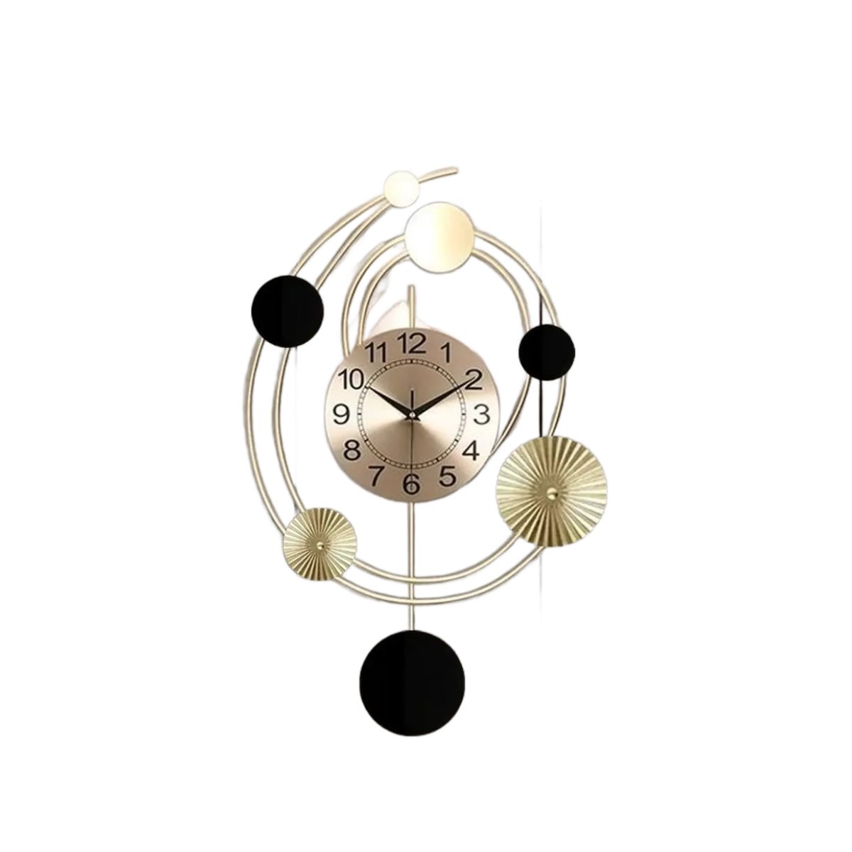 Metal Wall Clock - Floral Design with Silent Sweep Machine - Ideal Home Decor Item - Wall Clock at Nestern