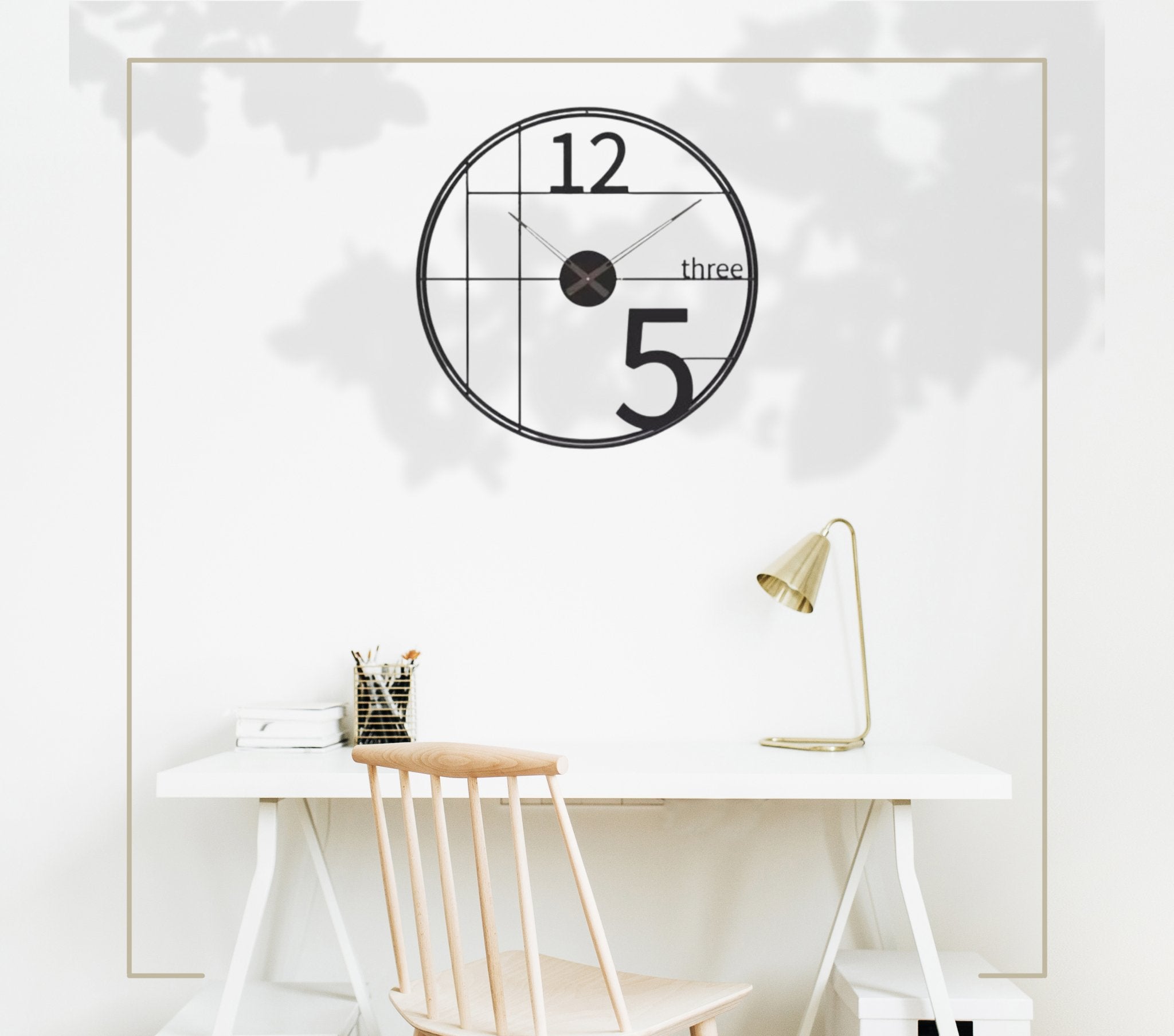 Minimalist Open Face Wall Clock - Wall Clock at Nestern