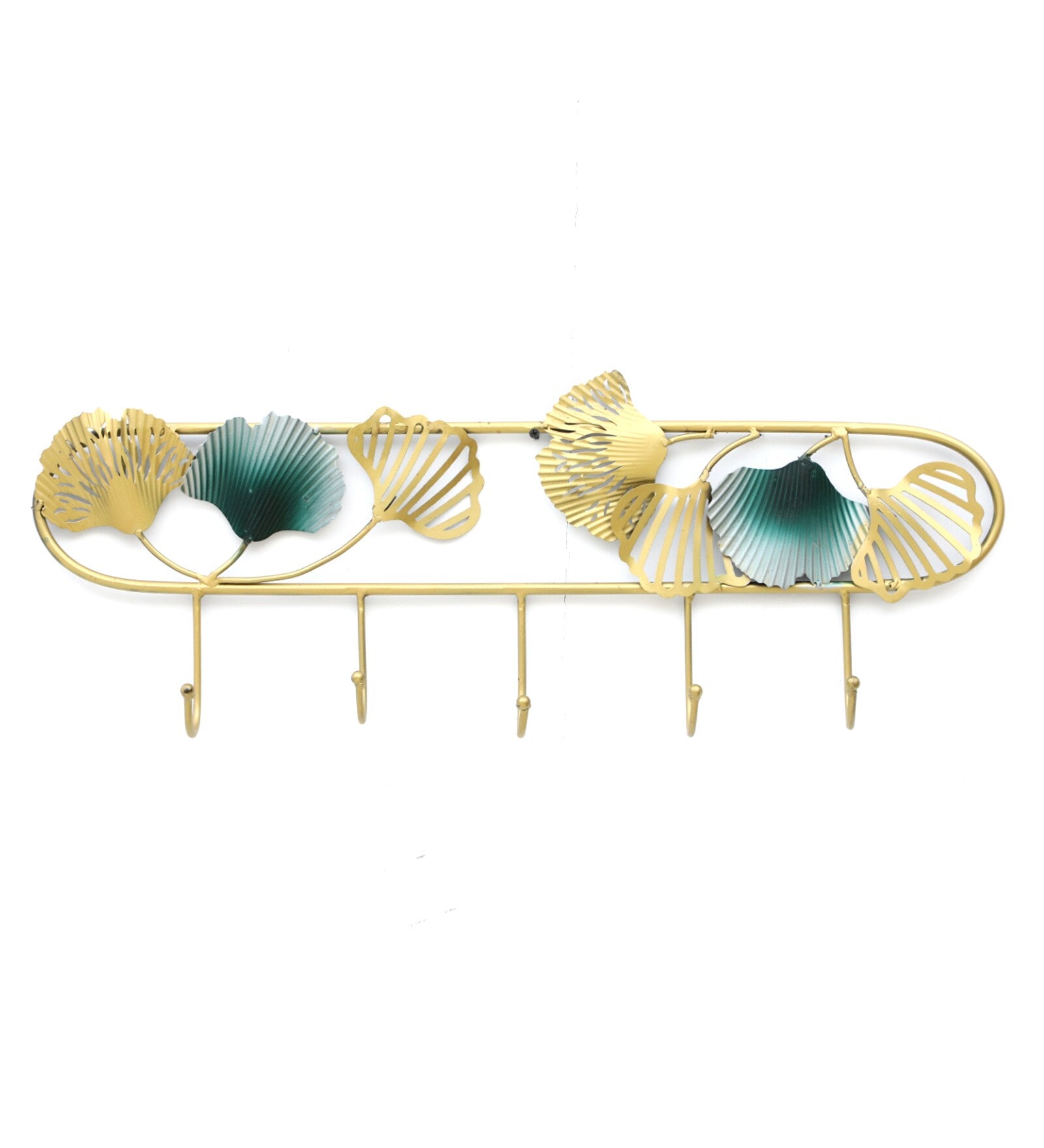 Modern Circular and Floral Wall Hook Rack - Wall Art at Nestern