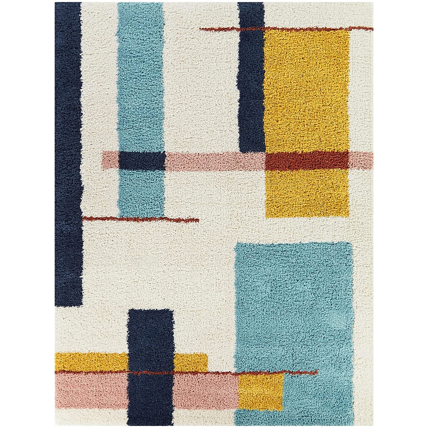 Modern Geometric Plush Area Rug - Rugs at Nestern