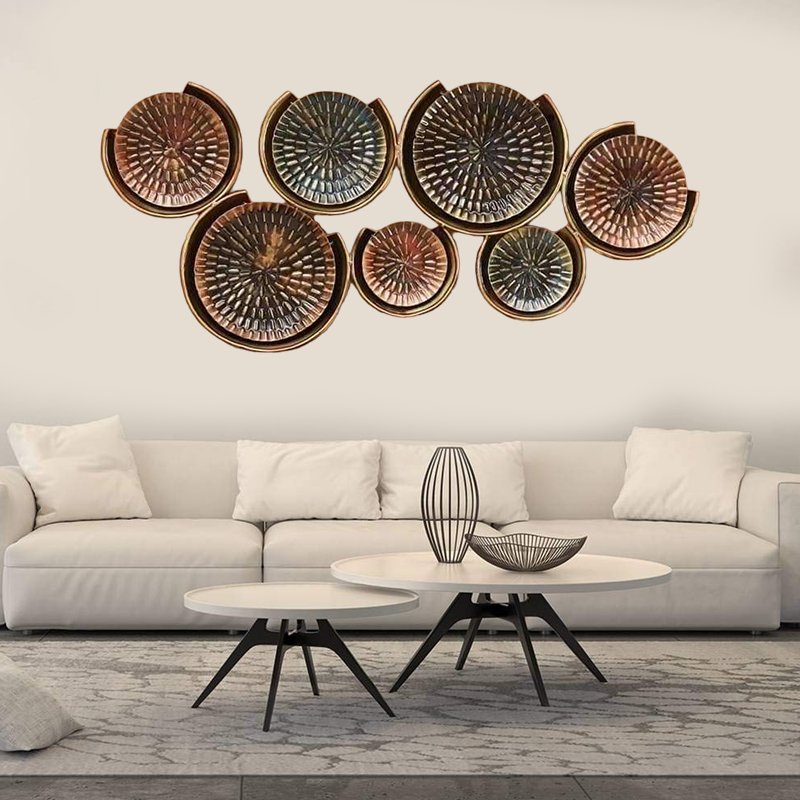 Modern Multi - Disc Metal Wall Art - Wall Art at Nestern