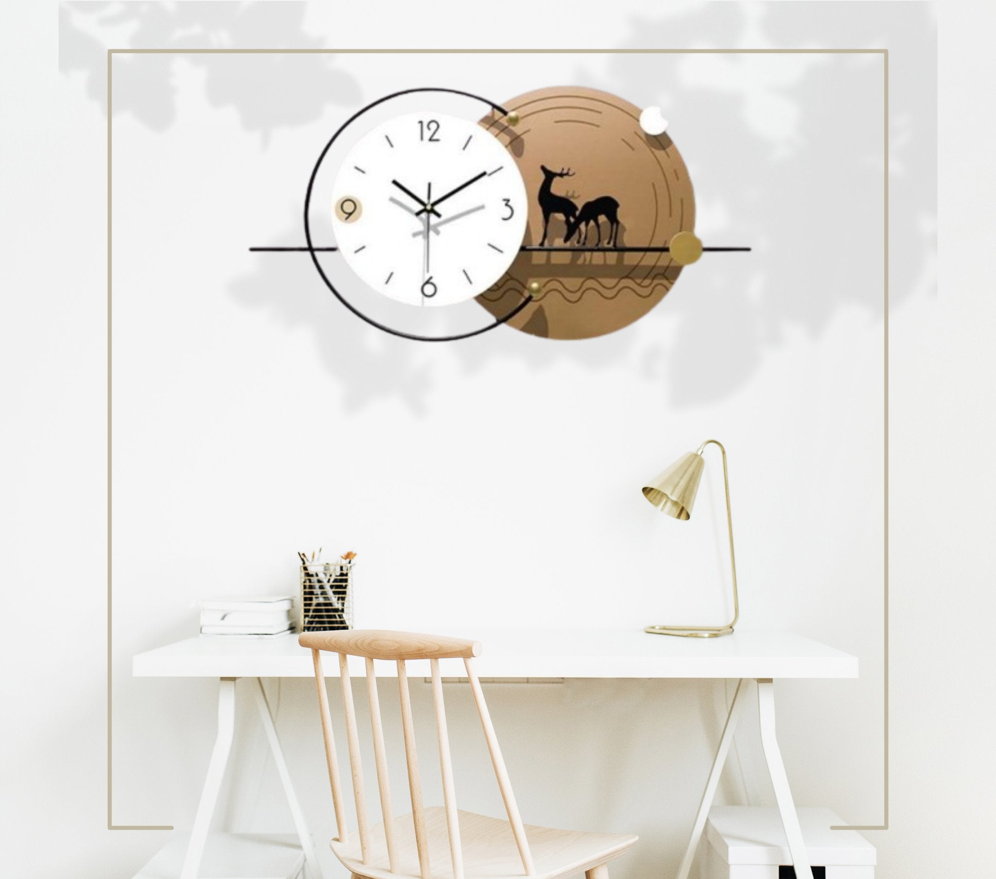 Nature - Inspired Duality Wall Clock - Wall Clock at Nestern