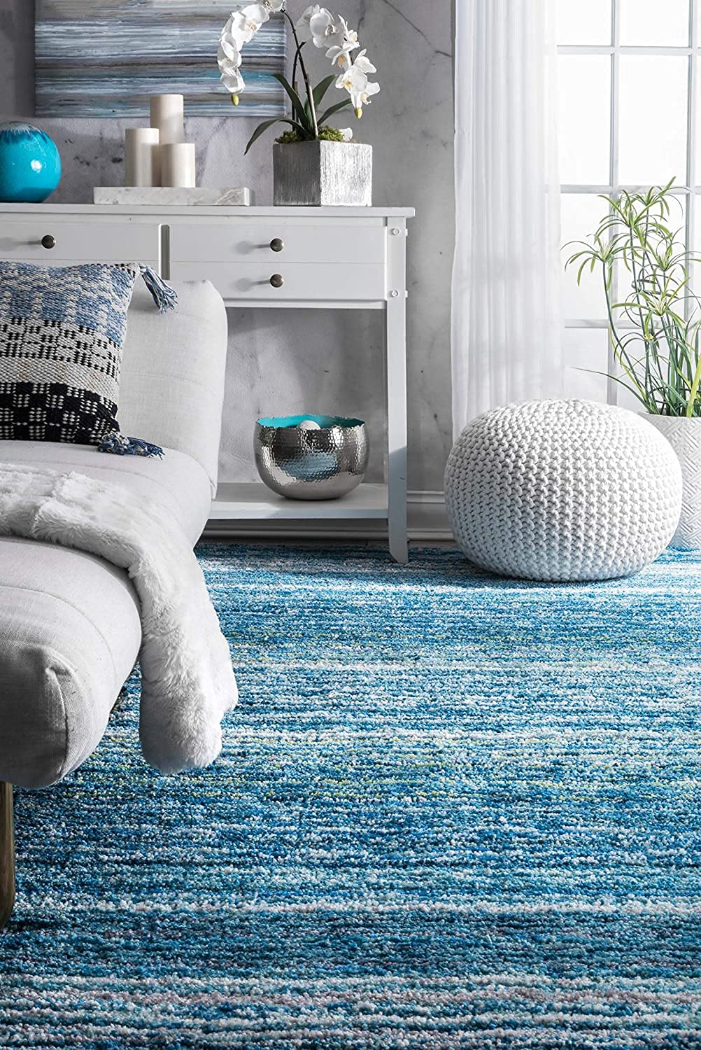 Ombre Blue Area Rug - Rugs at Nestern