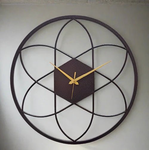 Orbital Elegance Large Wall Clock: Modern Geometry Meets Time - Home Decor at Nestern