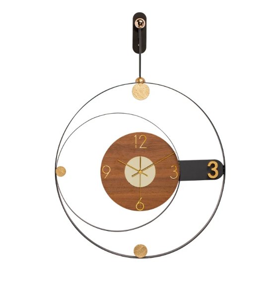 Orbiting Time Wall Clock: Modern Elegance in Motion - Wall Clock at Nestern