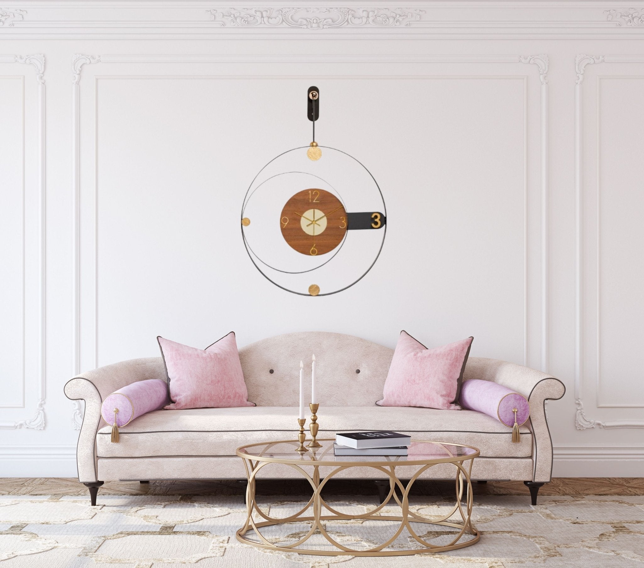 Orbiting Time Wall Clock: Modern Elegance in Motion - Wall Clock at Nestern