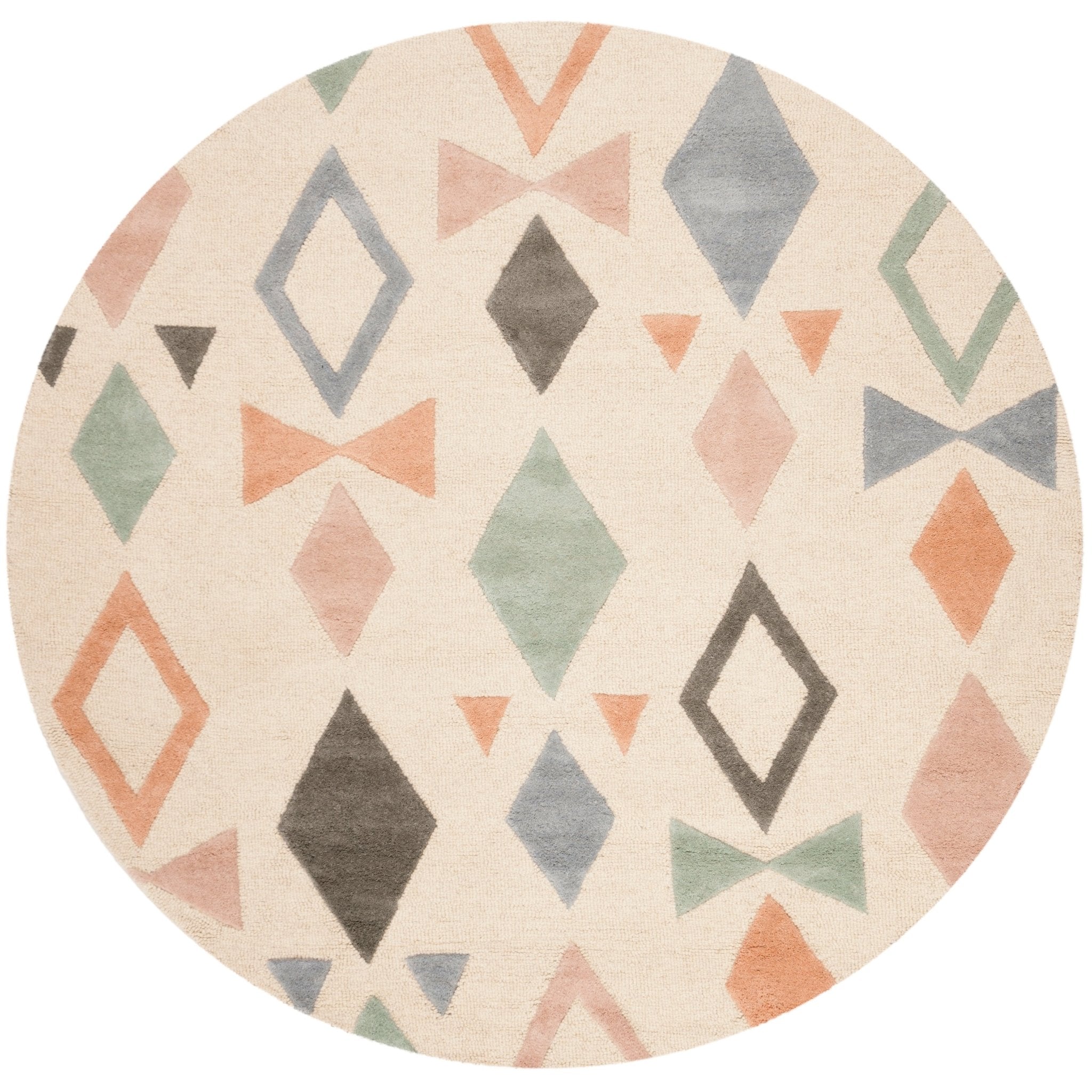 Pastel Geometric Elegance Plush Area Rug - Rugs at Nestern