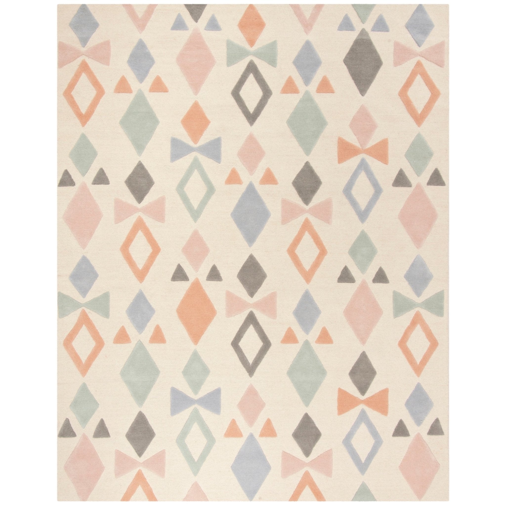 Pastel Geometric Elegance Plush Area Rug - Rugs at Nestern