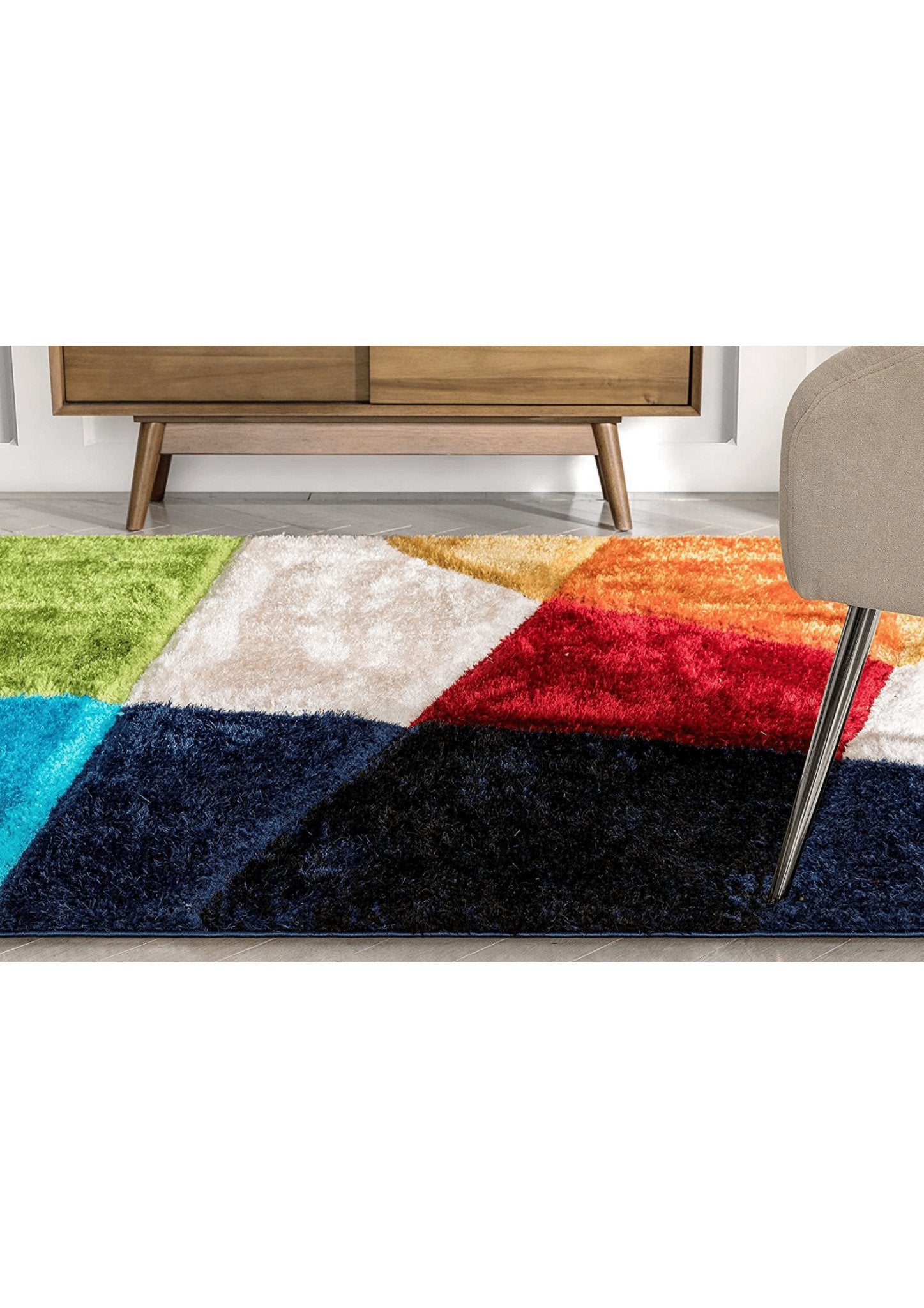 Patterned Vibrant Geometric Area Rug - Rugs at Nestern