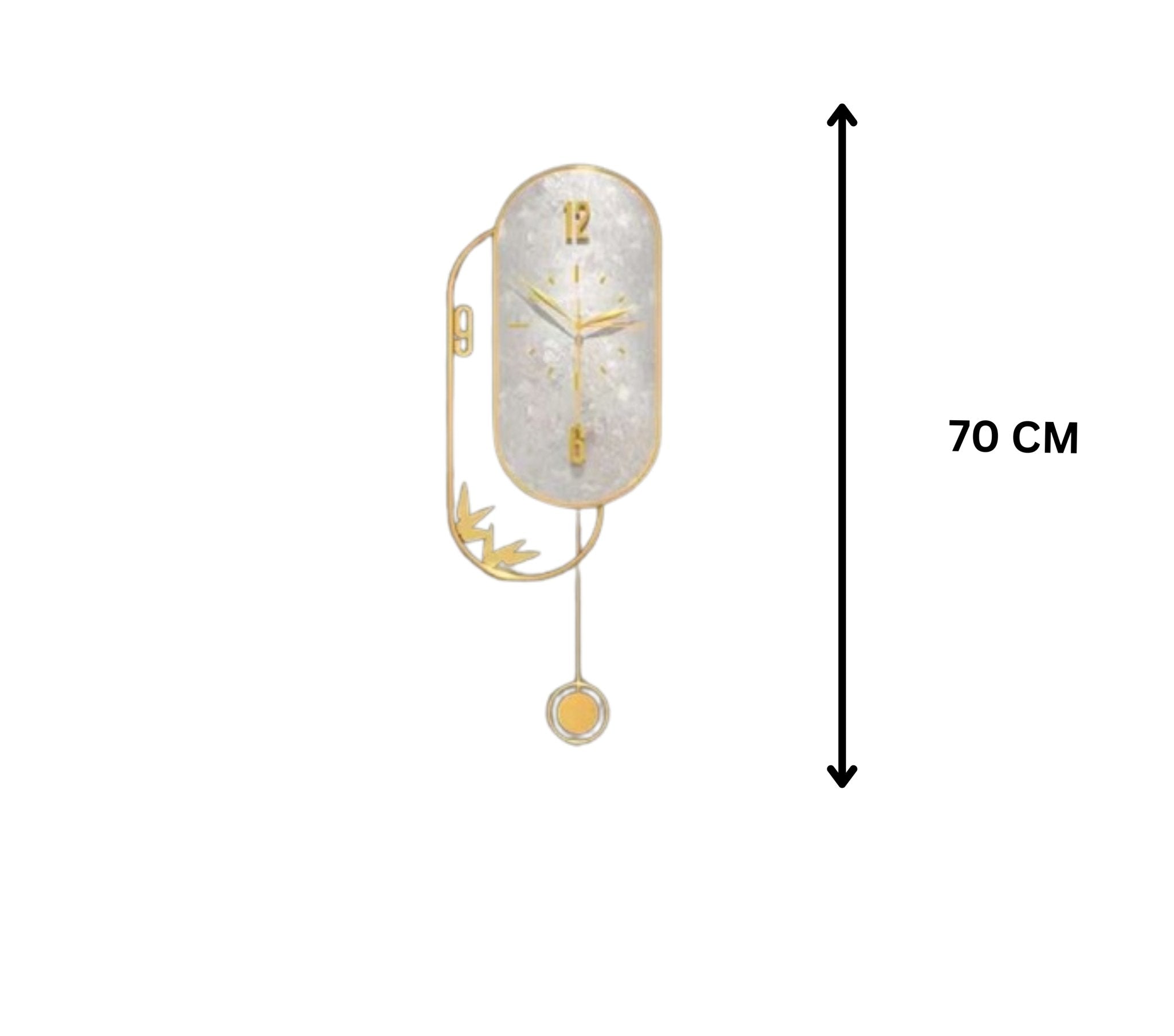 Pin Wall Clock with Gold Accents - Wall Clock at Nestern