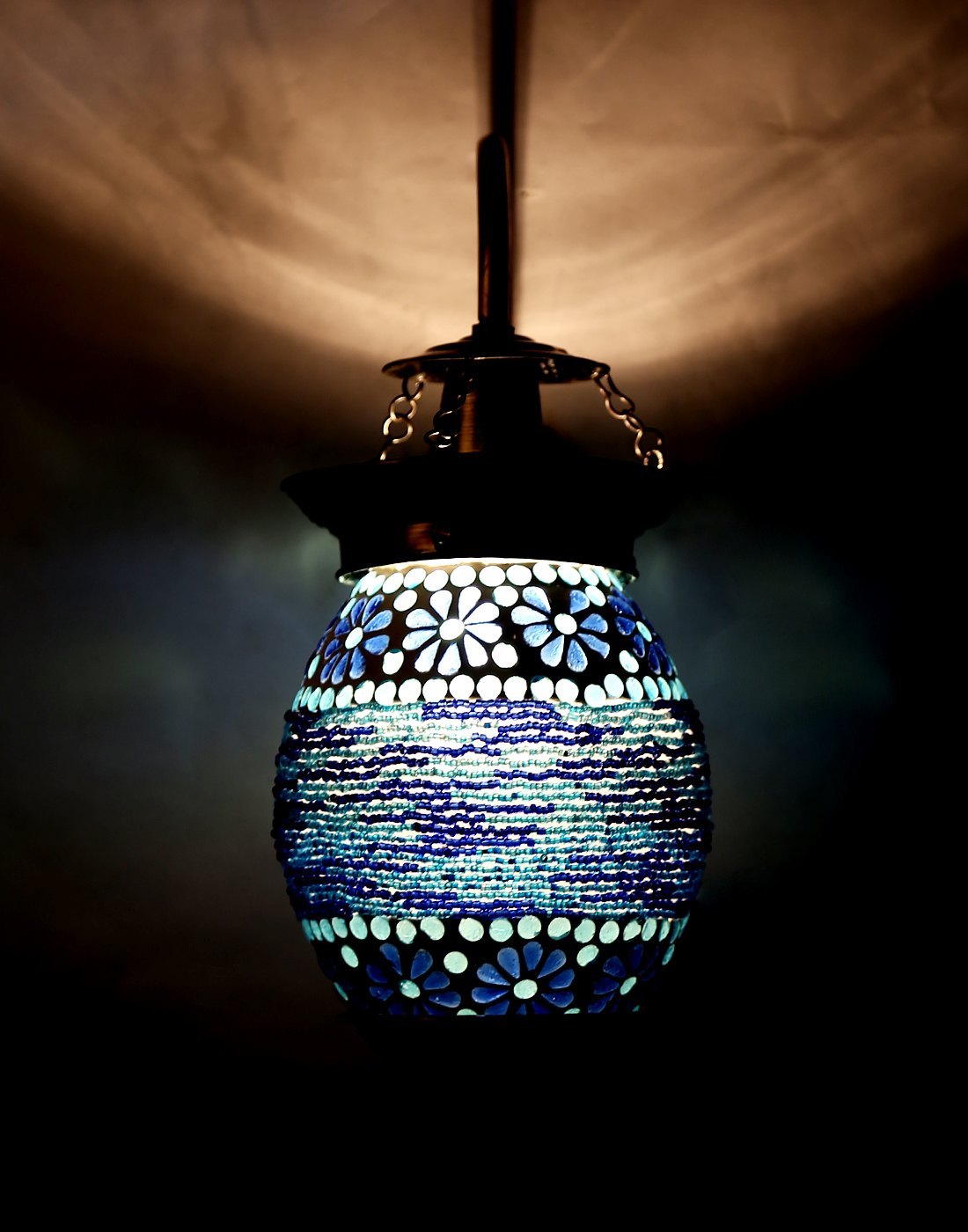 Colorful Mosaic Hanging Lamp