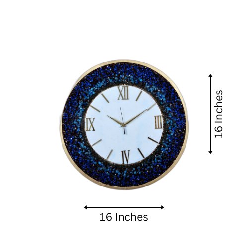 Premium Blue Agate Wall Clock – Stunning Design for Luxurious Home Décor - Wall Clock at Nestern