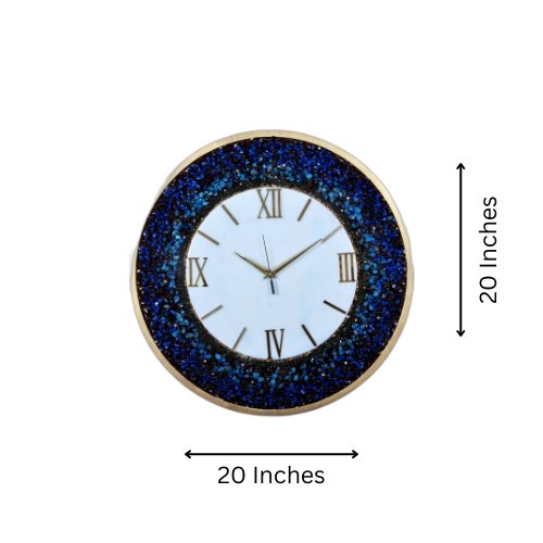 Premium Blue Agate Wall Clock – Stunning Design for Luxurious Home Décor - Wall Clock at Nestern