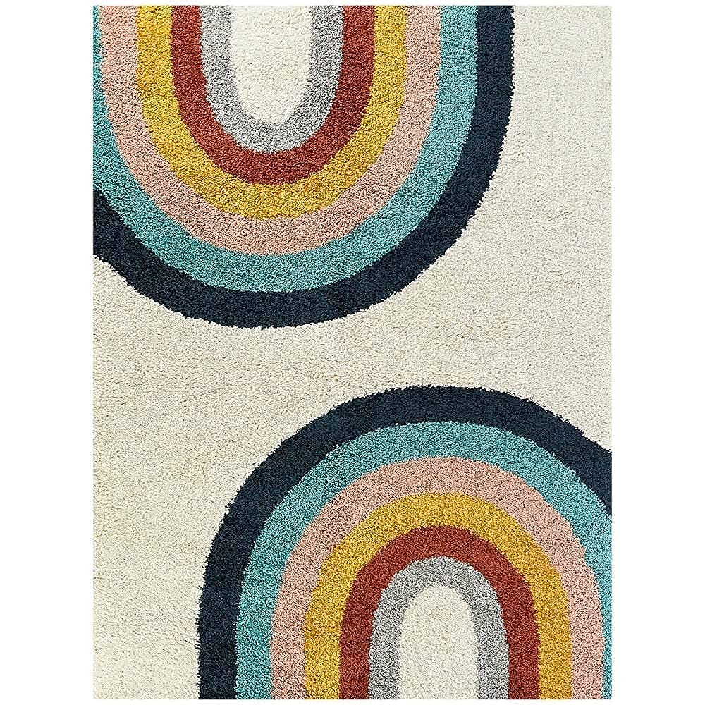 Rainbow Arc Pattern Area Rug - Rugs at Nestern