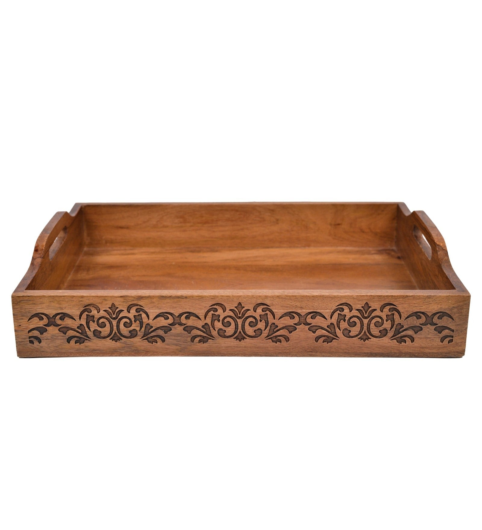 Refined Acacia Wood Serving Tray