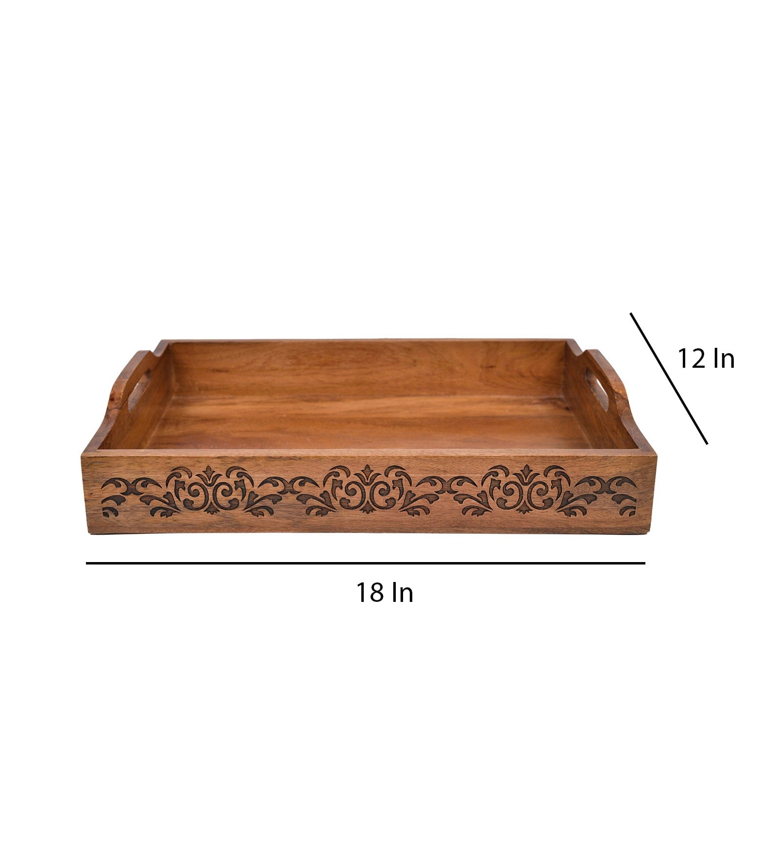 Refined Acacia Wood Serving Tray