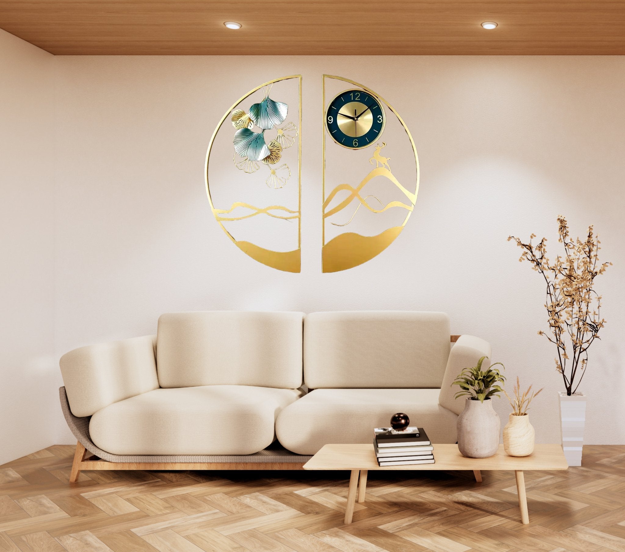 Refined Radiance - Luxury Wall Clock with Sleek, Modern Design - Wall Art at Nestern