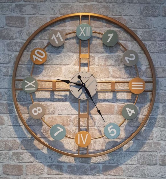 Round Metal Home Decor Wall Clock - Wall Clock at Nestern