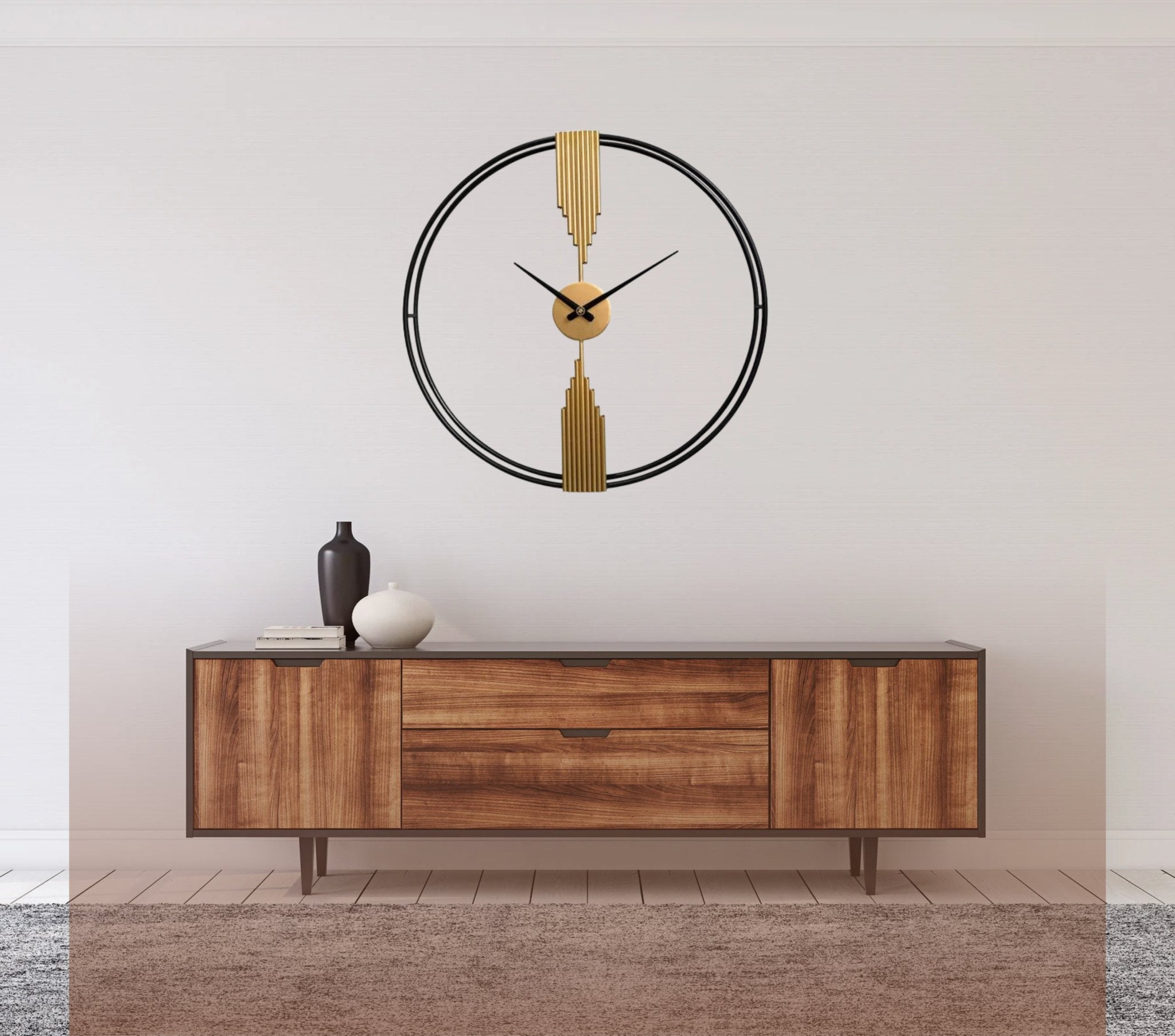 Rustic Wooden Gear Wall Clock - Wall Clock at Nestern