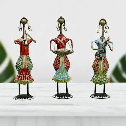 Sardar Lady Musician Figurines (Set of 3)