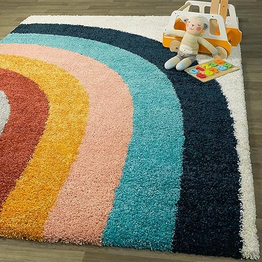 Semi - Circular Colorful Pattern Area Rug - Rugs at Nestern