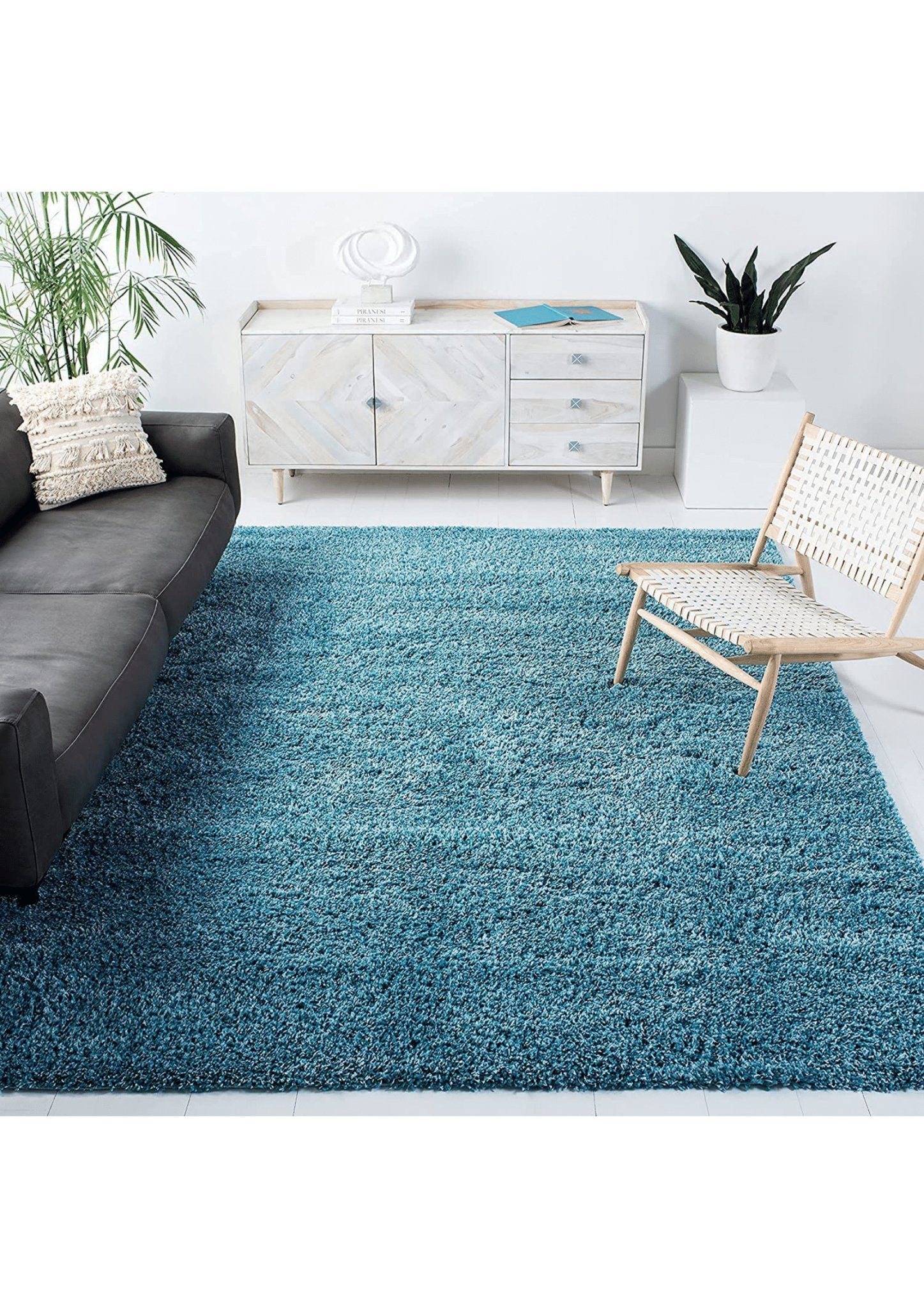 Serenity Blue Geometric Rug - Rugs at Nestern