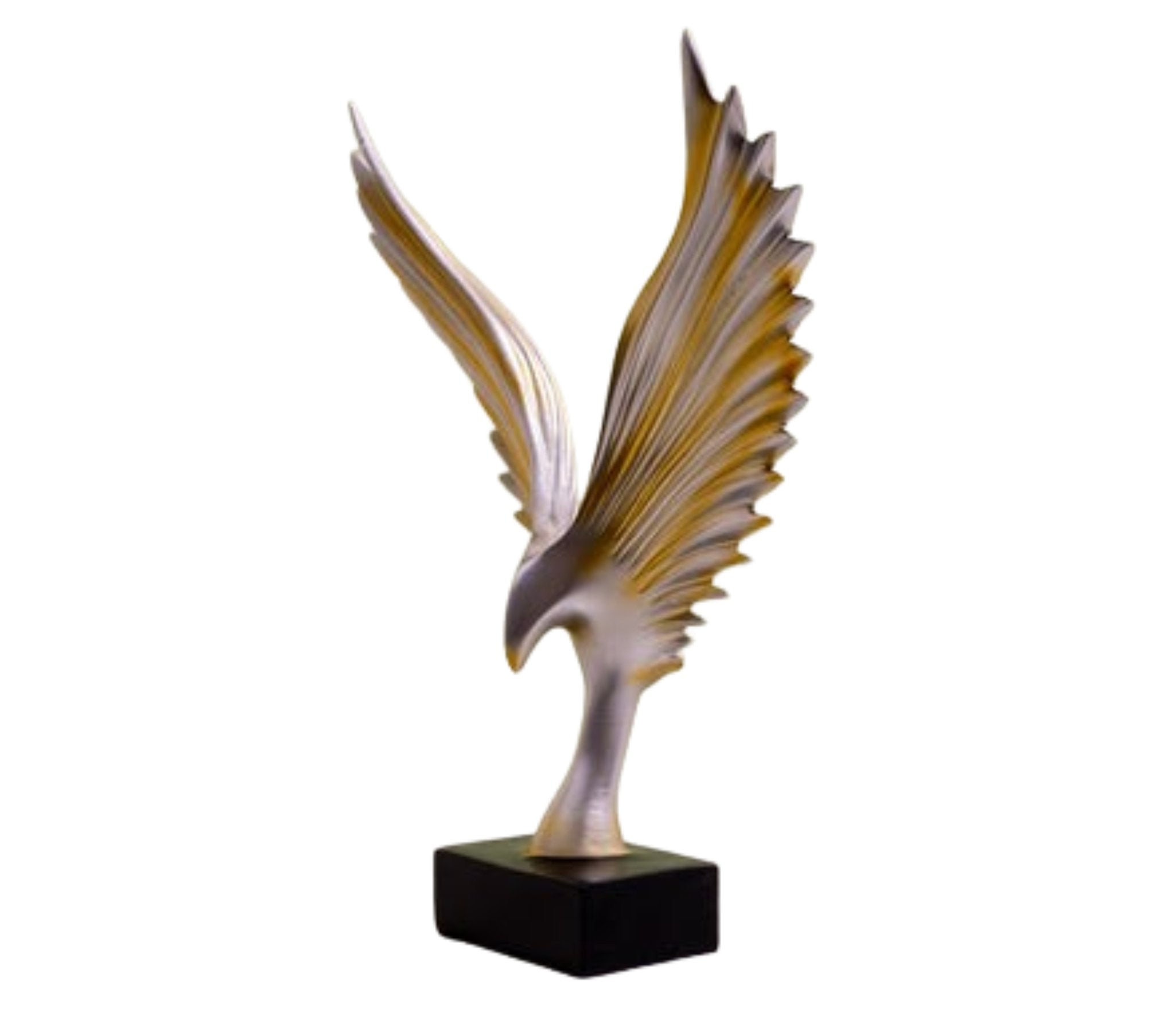 Silver Golden Eagle Spread Wings Table Decor Article - Home Decor at Nestern