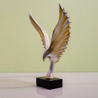 Silver Golden Eagle Spread Wings Table Decor Article - Home Decor at Nestern