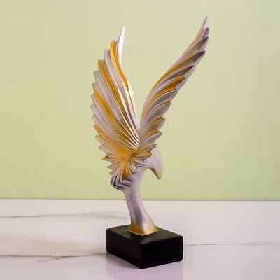 Silver Golden Eagle Spread Wings Table Decor Article - Home Decor at Nestern