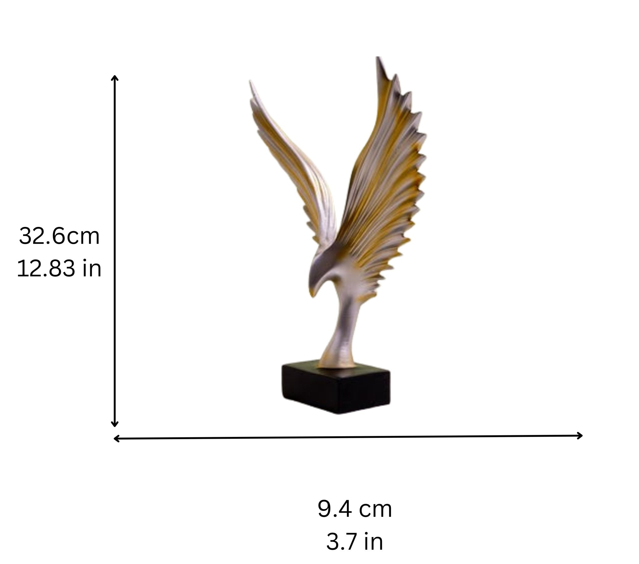 Silver Golden Eagle Spread Wings Table Decor Article - Home Decor at Nestern