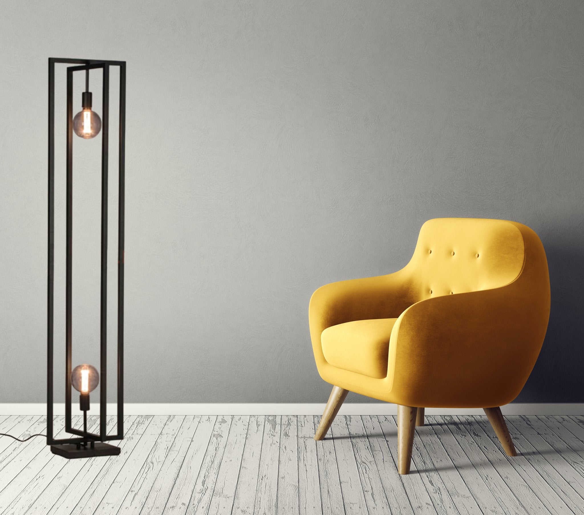 Sleek Iron Floor Lamp - Home Decor at Nestern