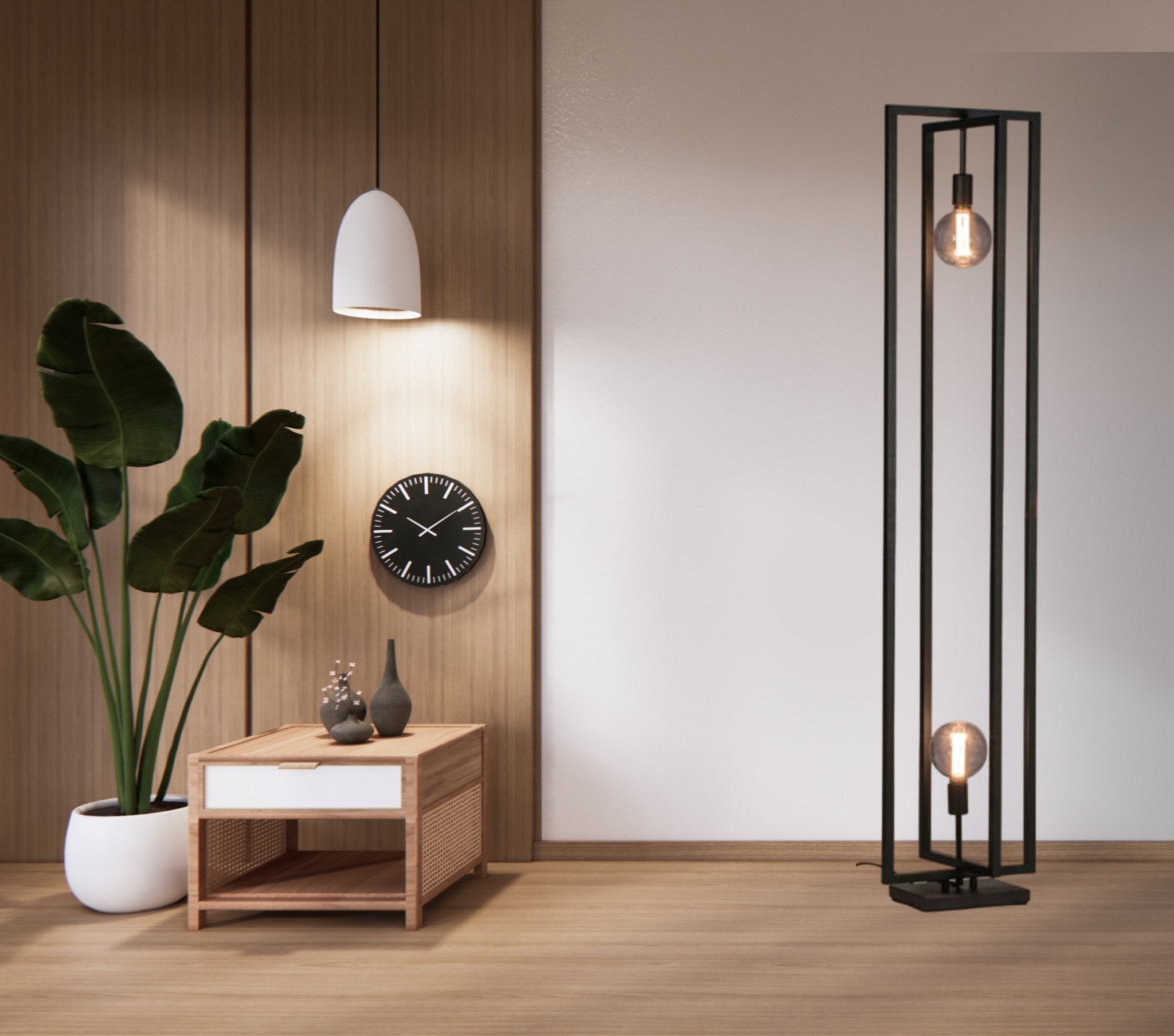 Sleek Iron Floor Lamp - Home Decor at Nestern