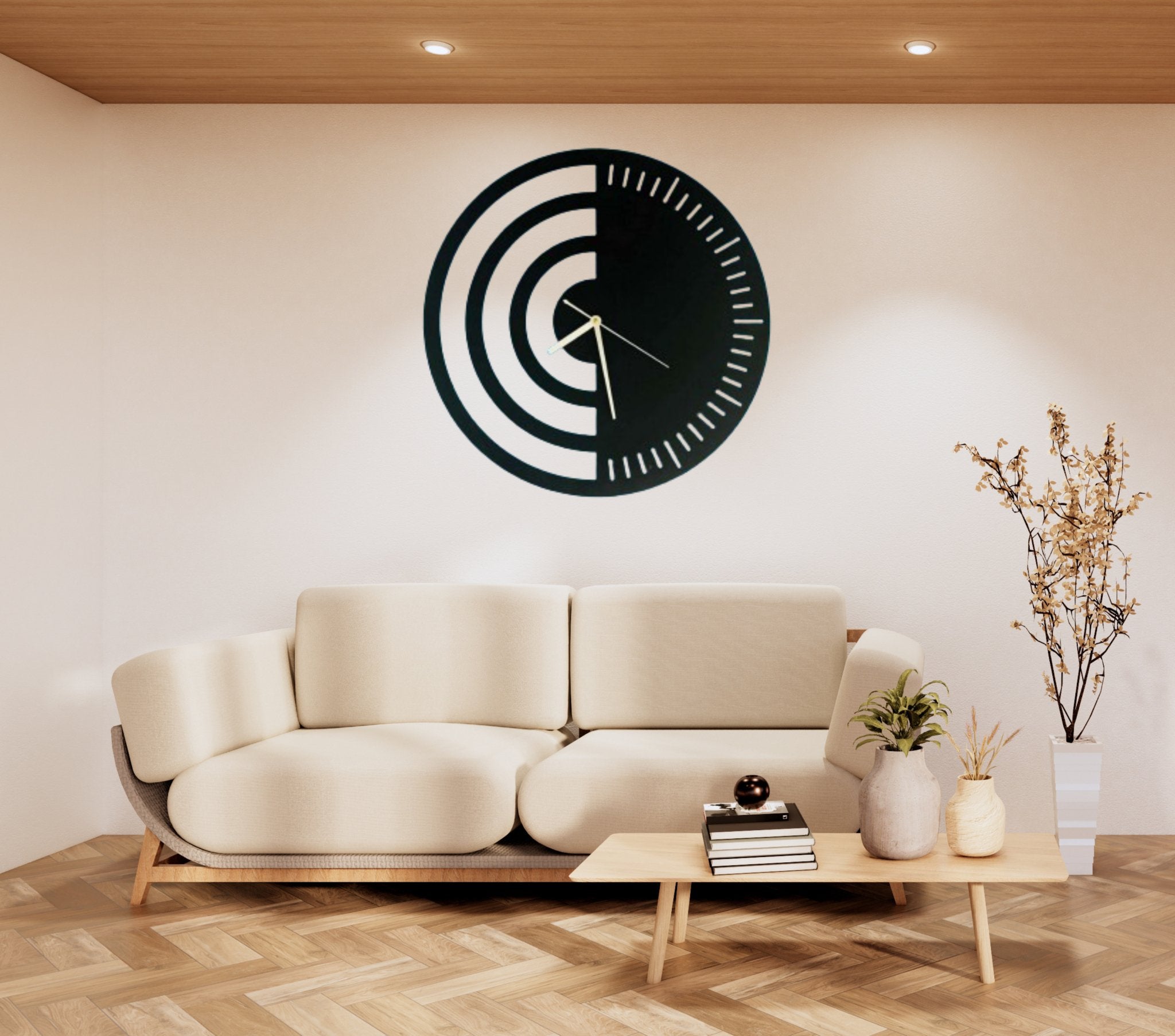 Spiral Elegance: A Modern Timepiece - Wall Clock at Nestern